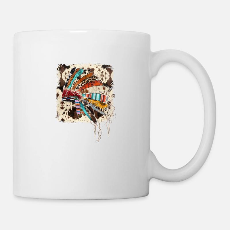 Kopfschmuck Western - Tasse - Weiß