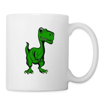 Tyrannosaurus Rex Dino Dinosaurier T-Rex - Tasse - Weiß - Rechts