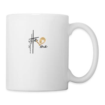 Christliches Design Er liebt mich bedingungslos - Tasse - Weiß - Rechts