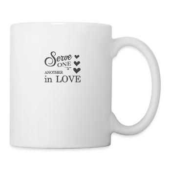 Christian Design Serve One Another in Love - Mug - white - Right