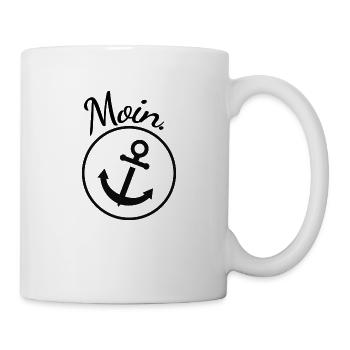 Moin. - Tasse - Weiß - Rechts