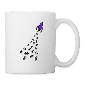 Dollar Raketen - Tasse - Weiß - Rechts
