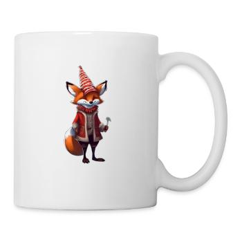 Weihnachten Festlicher Fuchs - Tasse - Weiß - Rechts