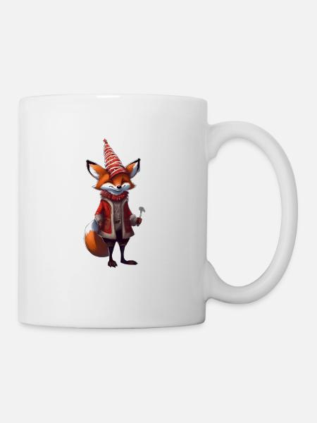 Christmas Festive Fox - Mug - white