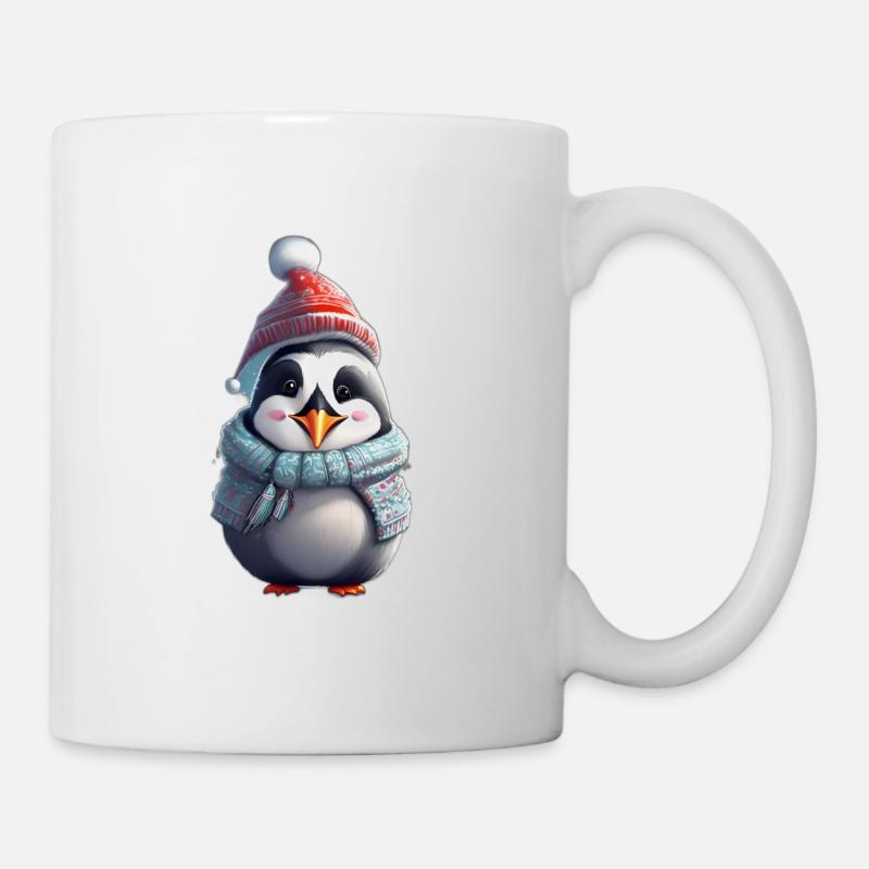 Festlicher Pinguin-Feiertag - Tasse - Weiß