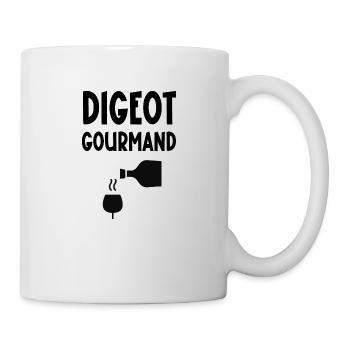 digeot gourmand - Mug blanc - blanc - Droite