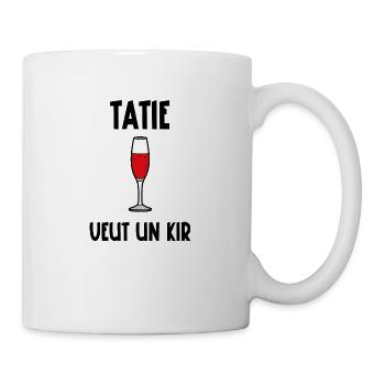 tatie veut un kir - Mug blanc - blanc - Droite