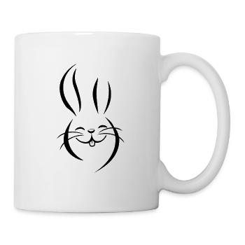 Hase Kaninchen - Tasse - Weiß - Rechts