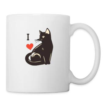 I love Cats Pic Logo - Tasse - Weiß - Rechts