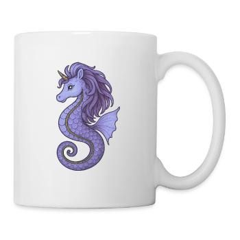 Seahorse Unicorn Purple Violet - Mug - white - Right