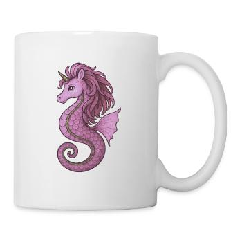 Hippocampe de mer Licorne Rose Violet - Mug blanc - blanc - Droite