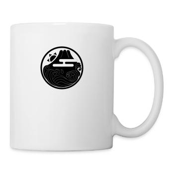 Japanese motif "Fuji and wave" - Mug - white - Right