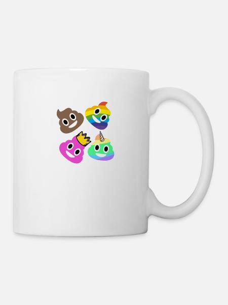 Häufchen Emoji Albern Lustig Verrückt Geschenk - Tasse - Weiß