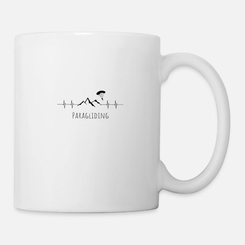 Herzschlag Paragliding - Tasse - Weiß