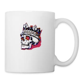 Crâne avec couronne - Mug blanc - blanc - Droite