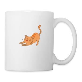 Namaste Yoga Cat Main Coone Cadeau Persan - Mug blanc - blanc - Droite