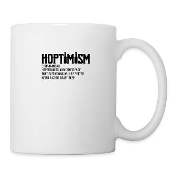 Bier Hoptimismus Hoptimism Craft Beer Geschenk - Tasse - Weiß - Rechts