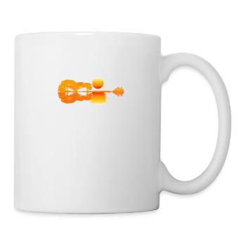 Guitar in Nature with Sunset Gift - Mug - white - Right