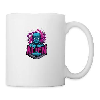 Alien Science Fiction UFO Außerirdisch Geschenk - Tasse - Weiß - Rechts
