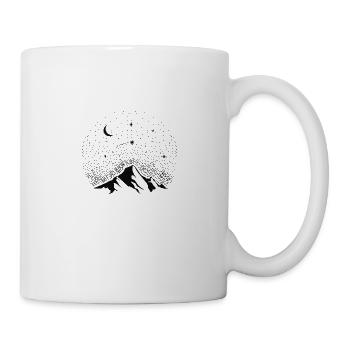 Astro Mountain shooting star good luck gift - Mug - white - Right