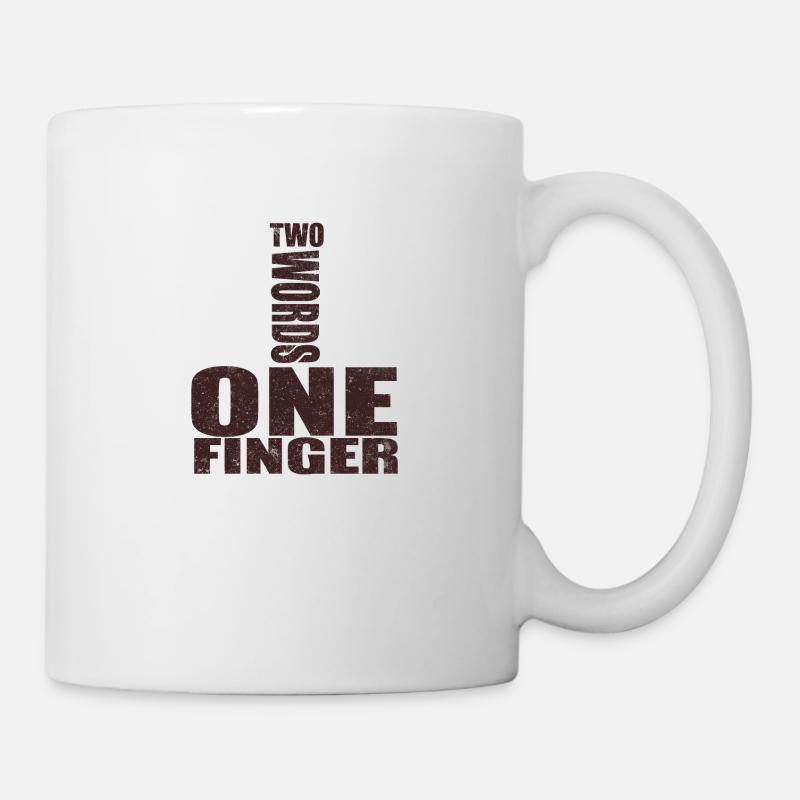 one finger - Tasse - Weiß