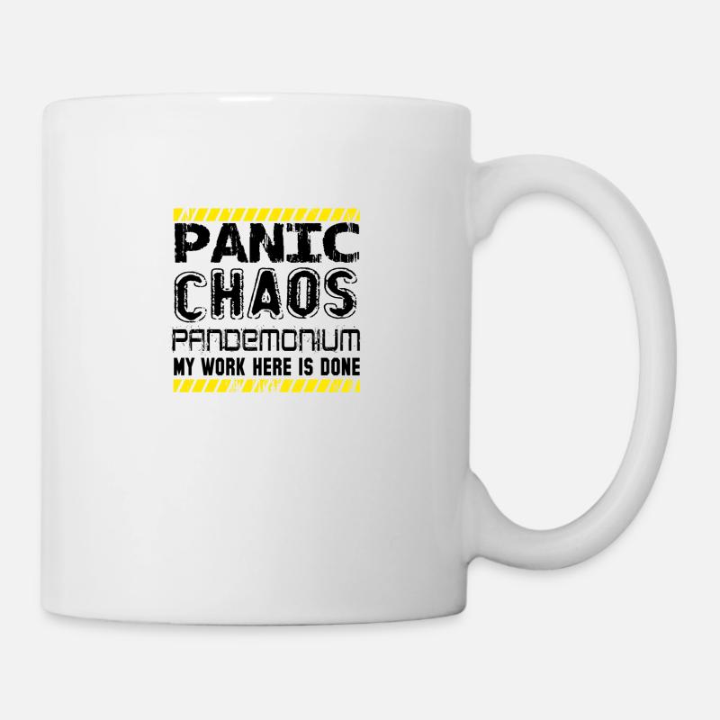 panic chaos - Tasse - Weiß