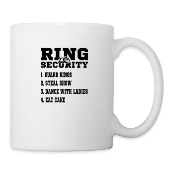 Ring Security Aufgaben Liste Hochzeitsgeschenke - Tasse - Weiß - Rechts