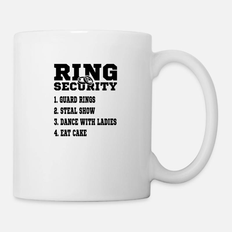 Ring Security Aufgaben Liste Hochzeitsgeschenke - Tasse - Weiß