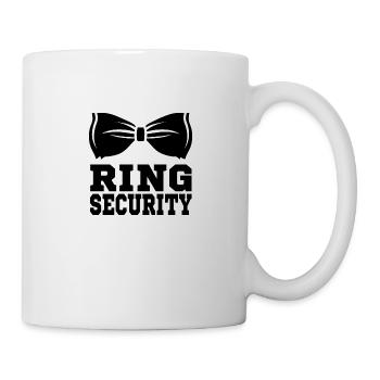 Ring Security Mit Fliege Hochzeitsgeschenke - Tasse - Weiß - Rechts