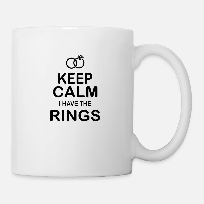 Keep Calm Ich Habe die Trauringe Hochzeitsgeschenk - Tasse - Weiß