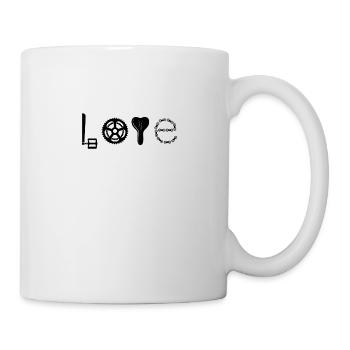 Fahrradteile Fahrrad Rennrad Mountainbike Geschenk - Tasse - Weiß - Rechts