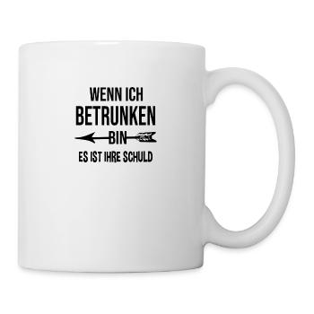 Bier Spruch Party Partnerlook 1 - Tasse - Weiß - Rechts