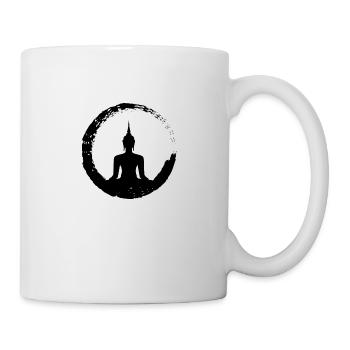 YOGA Buddha In Meditation Hatha Yoga Geschenk - Tasse - Weiß - Rechts