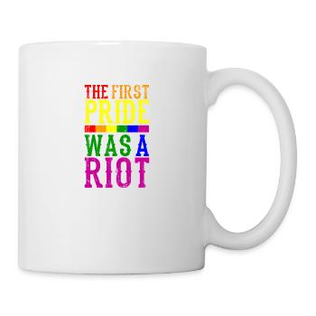 Der Erste Stolz LGBT Pride Regenbogen Geschenk - Tasse - Weiß - Rechts