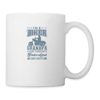 I Am A Biker Grandpa Motorcycle Driver Gift - Mug - white - Right