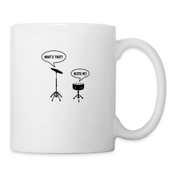 Drummer Schlag Mich! Musiker Schlagzeuger Geschenk - Tasse - Weiß - Rechts