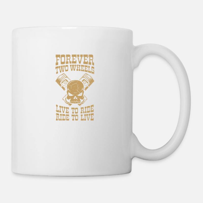 Biker Forever Two Motorcycle Driver Gift - Mug - white