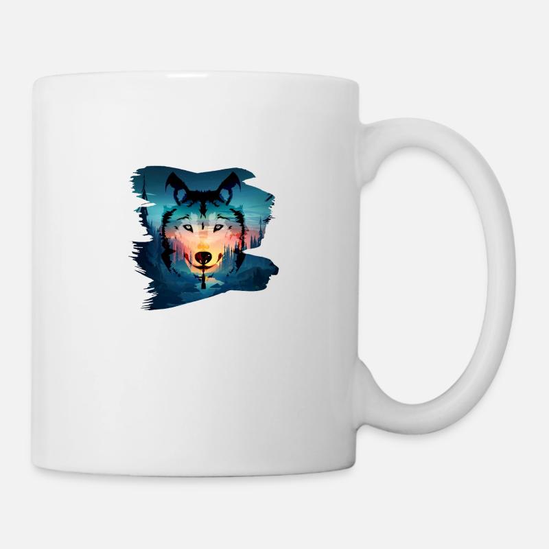 Wolf - Tasse - Weiß