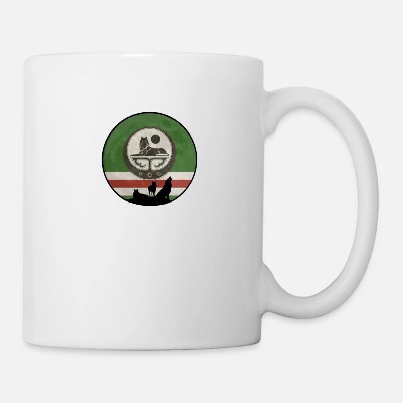 chechnya Moon chechen Wolf - Tasse - Weiß