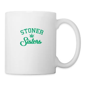 STONER SISTERS Weed 420 Girlfriend Gift For 2 - Mug blanc - blanc - Droite