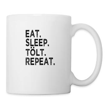 Rider Eat Sleep Tölt Repeat Gift Idea - Mug - white - Right