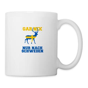 Ich Muss Gar Nichts Ich Muss Nur Nach Schweden - Tasse - Weiß - Rechts