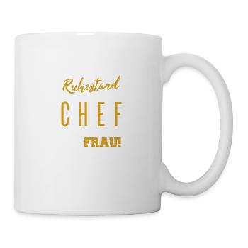 Herren Witziges Bin im Ruhestand T-Shirt I Rentner - Tasse - Weiß - Rechts