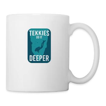 TEC DIVER DO IT DEEPER Geschenk Für Taucher - Tasse - Weiß - Rechts