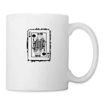 POKER PIK KÖNIG Kartenspieler Geschenk - Tasse - Weiß - Rechts