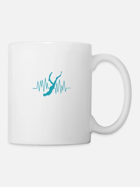 APNOE HEARTHILL cadeau de plongée en apnée - Mug blanc - blanc