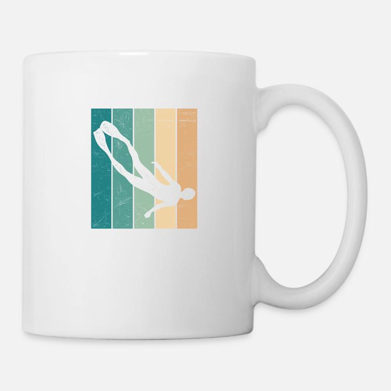 APNOE RETRO cadeau de plongée en apnée - Mug blanc - blanc