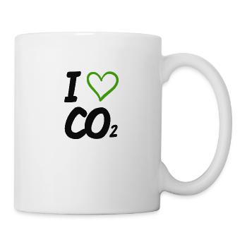 I love Co2 Anti Grüne Demo Shirt - Tasse - Weiß - Rechts