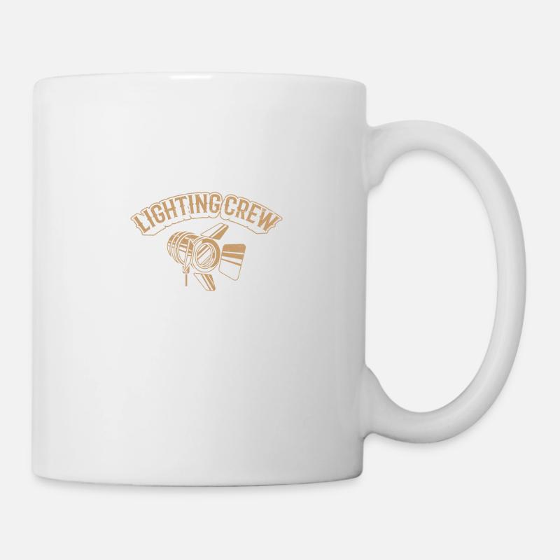 LIGHTING CREW Retro Licht Lichttechniker Geschenk - Tasse - Weiß