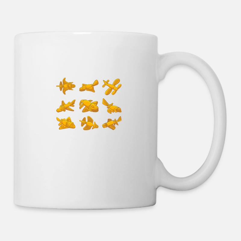 QUIMBAYA PLANE Ancient Astronaut Alien Gift - Mug - white